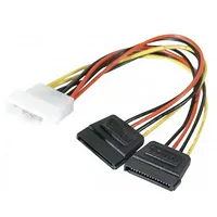 Molex 4 broches Mâle vers 2 x SATA Femelle